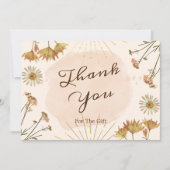 Wilde Blume flat Danke für die Geschenkkarte (Vorderseite)