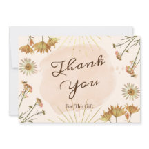 Wilde Blume flat Danke für die Geschenkkarte