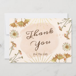 Wilde Blume flat Danke für die Geschenkkarte