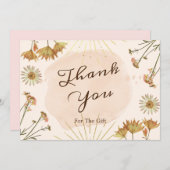 Wilde Blume flat Danke für die Geschenkkarte (Vorne/Hinten)