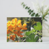 Wilde Blume Flat Danke Karte (Stehend Vorderseite)