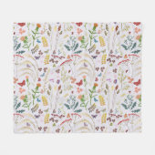 Wilde Blume Fleecedecke (Vorderseite (Horizontal))