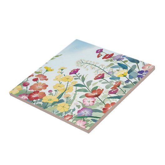 Wilde Blume Fliese (Seite)