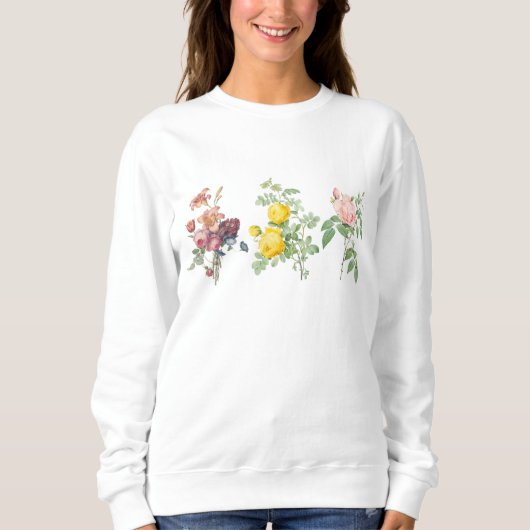 Wilde Blume, floral, botanisch, Blume Sweatshirt (Vorderseite)