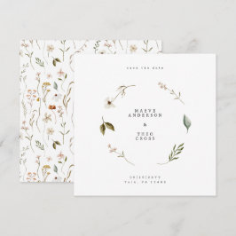 Wilde Blume floral elegant Save the Date minimal