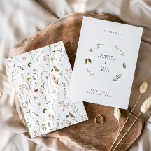 Wilde Blume floral elegant Save the Date minimal