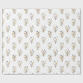 Wilde Blume Floral Geschenkpapier (Flach)