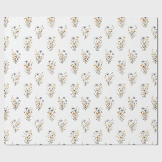 Wilde Blume Floral Geschenkpapier (Flach)