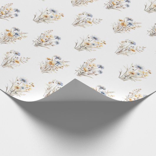 Wilde Blume Floral Geschenkpapier (Ecke)