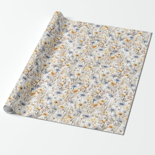Wilde Blume Floral Geschenkpapier (Ungerollt)