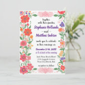 Wilde Blume Freiheit Whimsy unkonventionelle Liebe Einladung (Stehend Vorderseite)