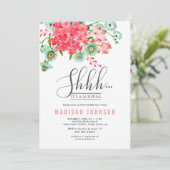 Wilde Blume | Geburtstagsüberraschende Party Einla Einladung (Stehend Vorderseite)