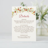 Wilde Blume Gelbe Marigold Foliage Hochzeit Begleitkarte (Stehend Vorderseite)