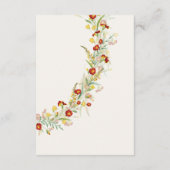 Wilde Blume Gelbe Marigold Foliage Hochzeit Begleitkarte (Rückseite)