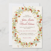 Wilde Blume Gelbe Marigold Foliage Hochzeit Einladung (Vorderseite)