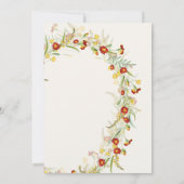 Wilde Blume Gelbe Marigold Foliage Hochzeit Einladung (Rückseite)