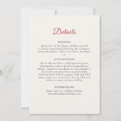 Wilde Blume Gelbe Marigold Foliage Hochzeit Einladung (Rückseite)