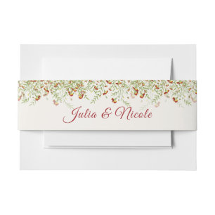 Wilde Blume Gelbe Marigold Foliage Hochzeit Einladungsbanderole
