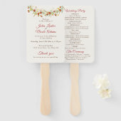 Wilde Blume Gelbe Marigold Foliage Hochzeit Fächer (Vorne und Hinten)