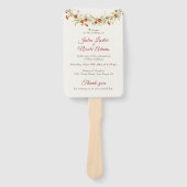 Wilde Blume Gelbe Marigold Foliage Hochzeit Fächer (Vorderseite)