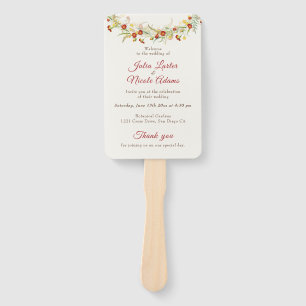 Wilde Blume Gelbe Marigold Foliage Hochzeit Fächer
