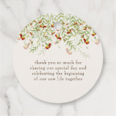 Wilde Blume Gelbe Marigold Foliage Hochzeit Geschenkanhänger (Rückseite)