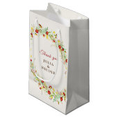 Wilde Blume Gelbe Marigold Foliage Hochzeit Kleine Geschenktüte (Vorderseite Schrägansicht)