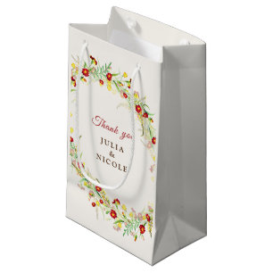 Wilde Blume Gelbe Marigold Foliage Hochzeit Kleine Geschenktüte