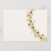 Wilde Blume Gelbe Marigold Foliage Hochzeit Menükarte (Rückseite)