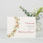 Wilde Blume Gelbe Marigold Foliage Hochzeit Menükarte (Stehend Vorderseite)