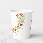 Wilde Blume Gelbe Marigold Foliage Hochzeit Pappbecher (Vorderseite)