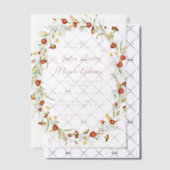 Wilde Blume Gelbe Marigold Foliage Hochzeit Pergament Einladungen (Versetzt (Einladung))