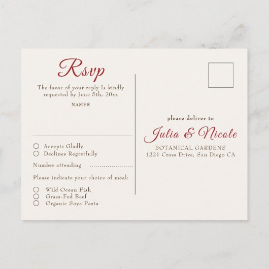 Wilde Blume Gelbe Marigold Foliage Hochzeit Postkarte (Rückseite)