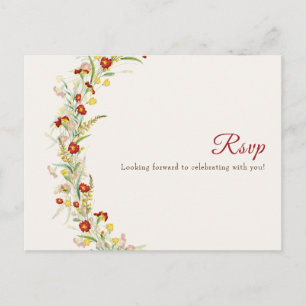 Wilde Blume Gelbe Marigold Foliage Hochzeit Postkarte