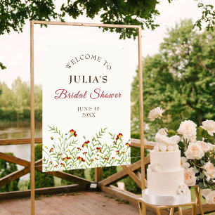 Wilde Blume Gelbes Marigold Foliage Brautparty Poster