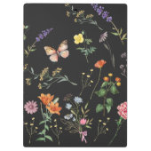 Wilde Blume gepresste schwarze Flora-Name-Zwischen Klemmbrett (Rückseite)