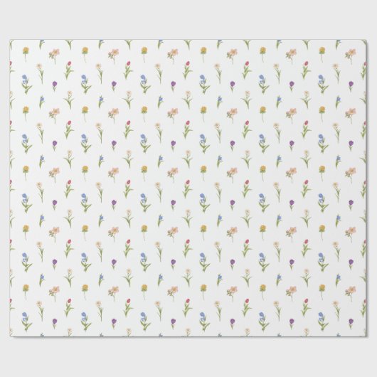 Wilde Blume Geschenkpapier (Flach)