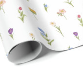 Wilde Blume Geschenkpapier (Rolleneckpunkt)