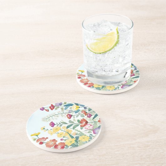 Wilde Blume Getränkeuntersetzer (Seite)