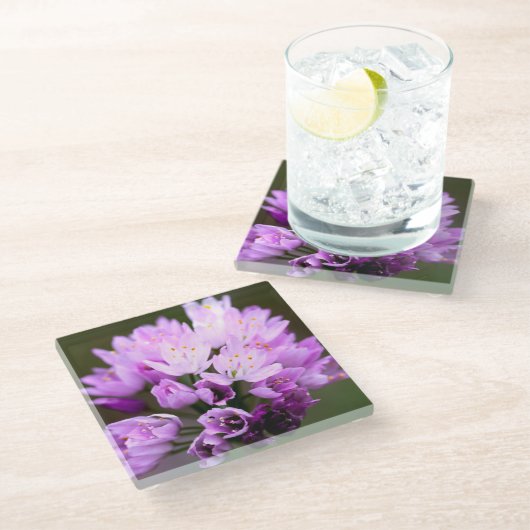 Wilde Blume Glasuntersetzer (Schrägansicht)