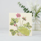 Wilde Blume grün und rosa Einladungen (Stehend Vorderseite)