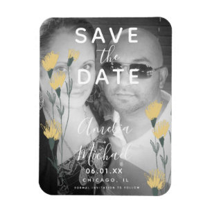 Wilde Blume HandGezeichnet Botanisches Save the Da Magnet