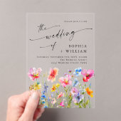Wilde Blume Hochzeit im festlichen Bright Watercol Acryleinladungen (Insitu (Handheld))