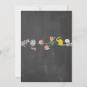 Wilde Blume Hochzeiten Einladungen Chalk Lights (Rückseite)