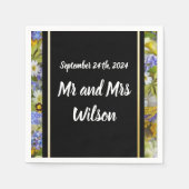 Wilde Blume Hochzeitscocktail-Servietten Serviette (Vorderseite)