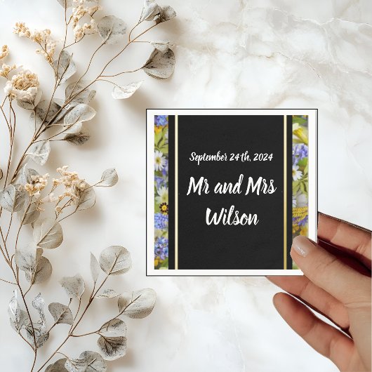 Wilde Blume Hochzeitscocktail-Servietten Serviette