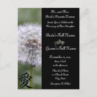 Wilde Blume Hochzeitseinladungen und Favoriten Einladungspostkarte