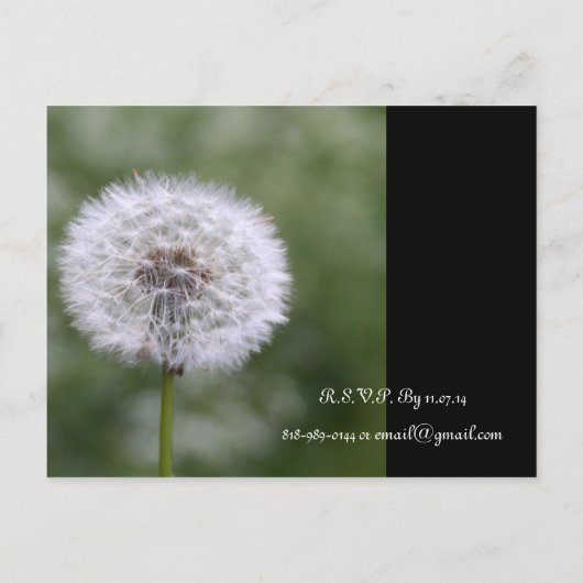 Wilde Blume Hochzeitseinladungen und Favoriten Einladungspostkarte (Rückseite)