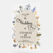 Wilde Blume Hochzeitssymbol Acrylschild (Winkel)