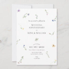 Wilde Blume Hochzeitstag Einladung